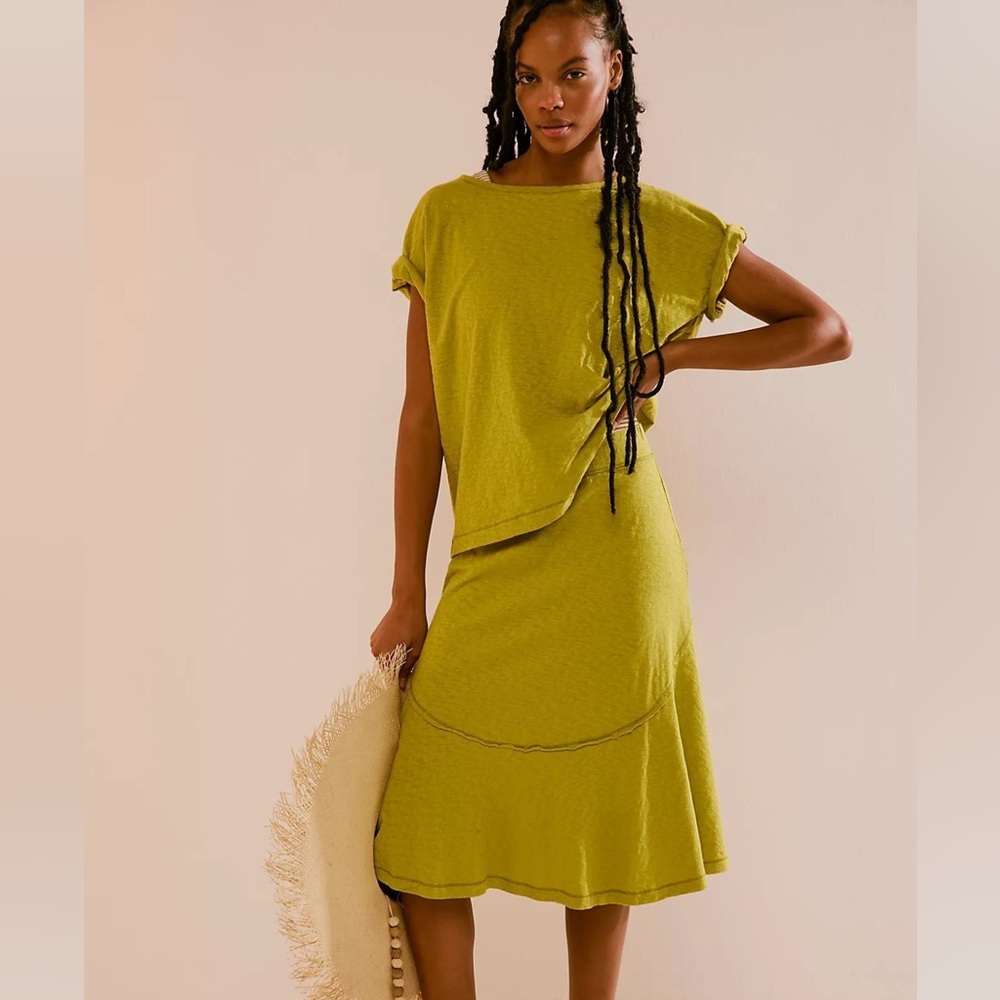 Black Free People Charmaine Skirt Set Size Large